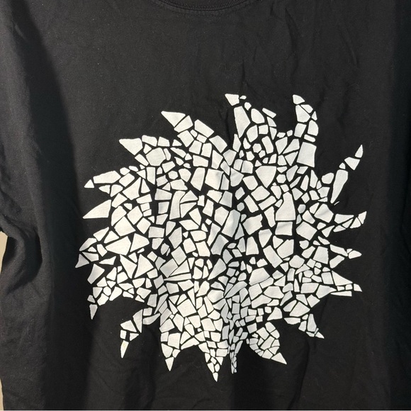 Black Graphic T-Shirt with White Design - Picture 2 of 7